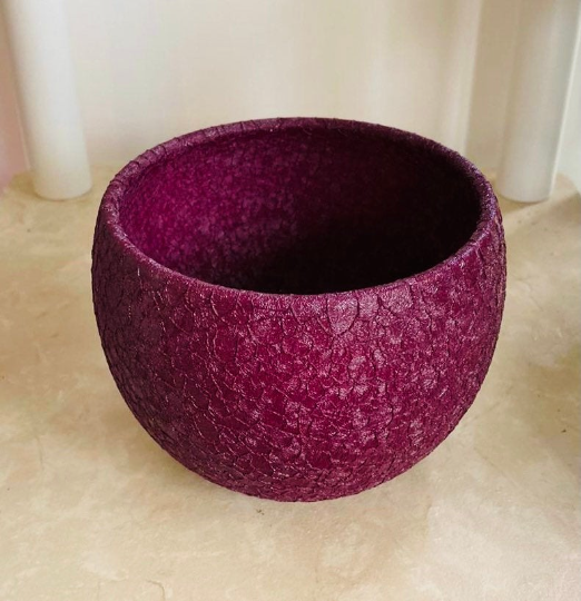 Purple Crackle Ceramic Cover Plant Pot