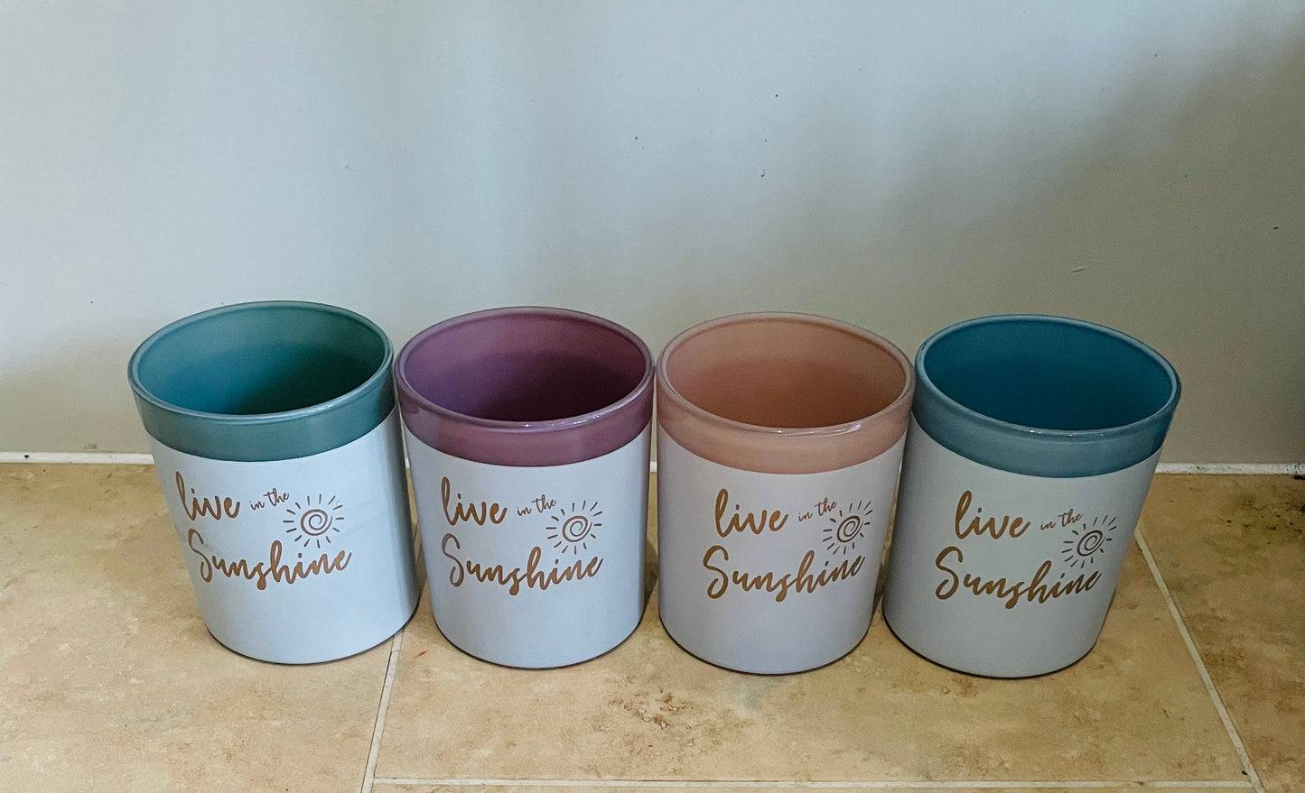 Live Sunshine Glass Cover Pot